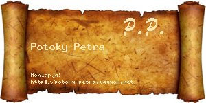 Potoky Petra névjegykártya